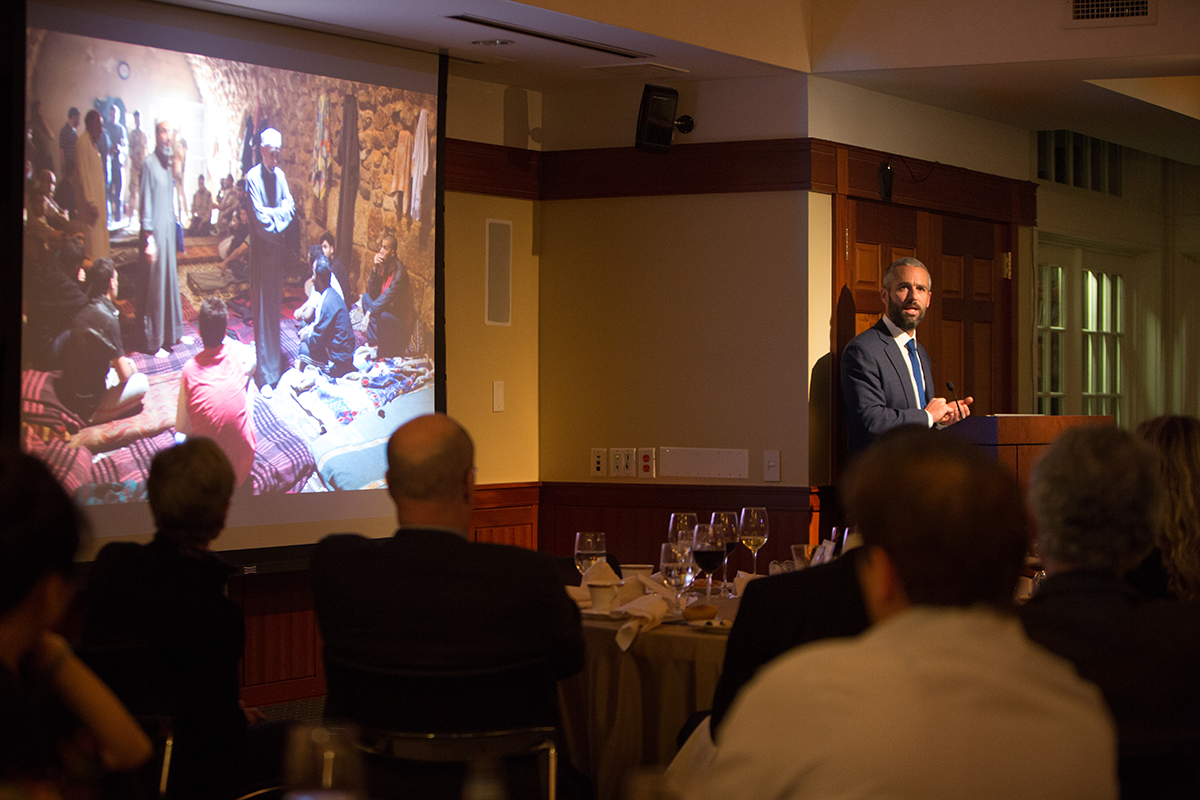 New York Times photographer Tyler Hicks discusses his work at the Nieman Foundation's annual Joe Alex Morris Jr. lecture.