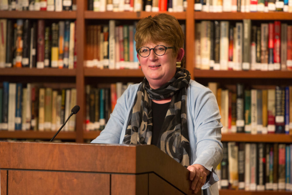 Kathleen Carroll delivers the 35th Annual Joe Alex Morris Jr. Memorial Lecture