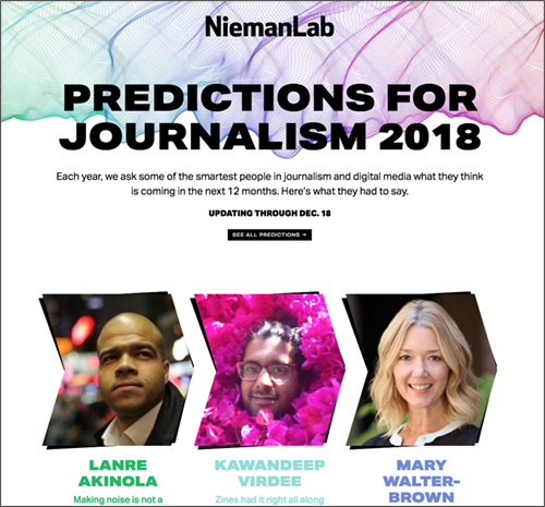 Predictions for Journalism 2018