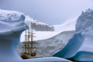 Photographer René Koster’s tall ship in Antarctica