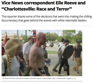 Vice News correspondent Elle Reeve and “Charlottesville: Race and Terror”