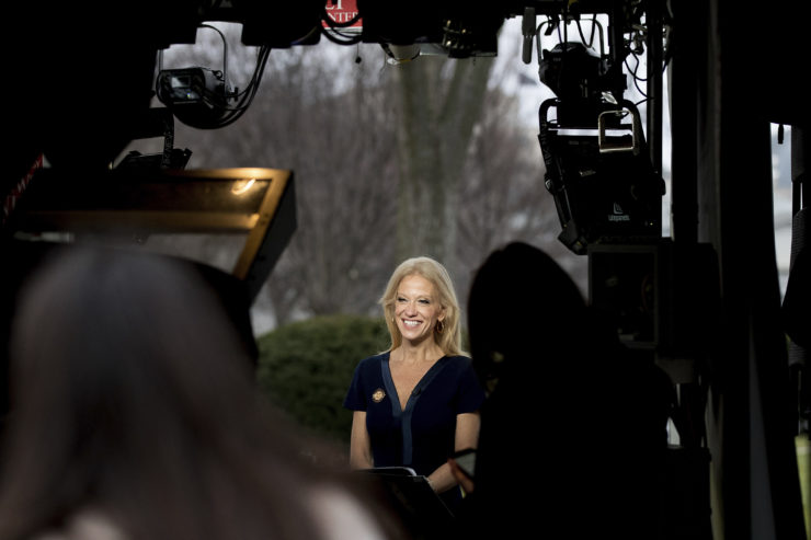Kellyanne Conway, President Trump’s adviser, used the term “alternative facts” in speaking to Chuck Todd on “Meet the Press” on Jan. 22. AP Photo/Andrew Harnik