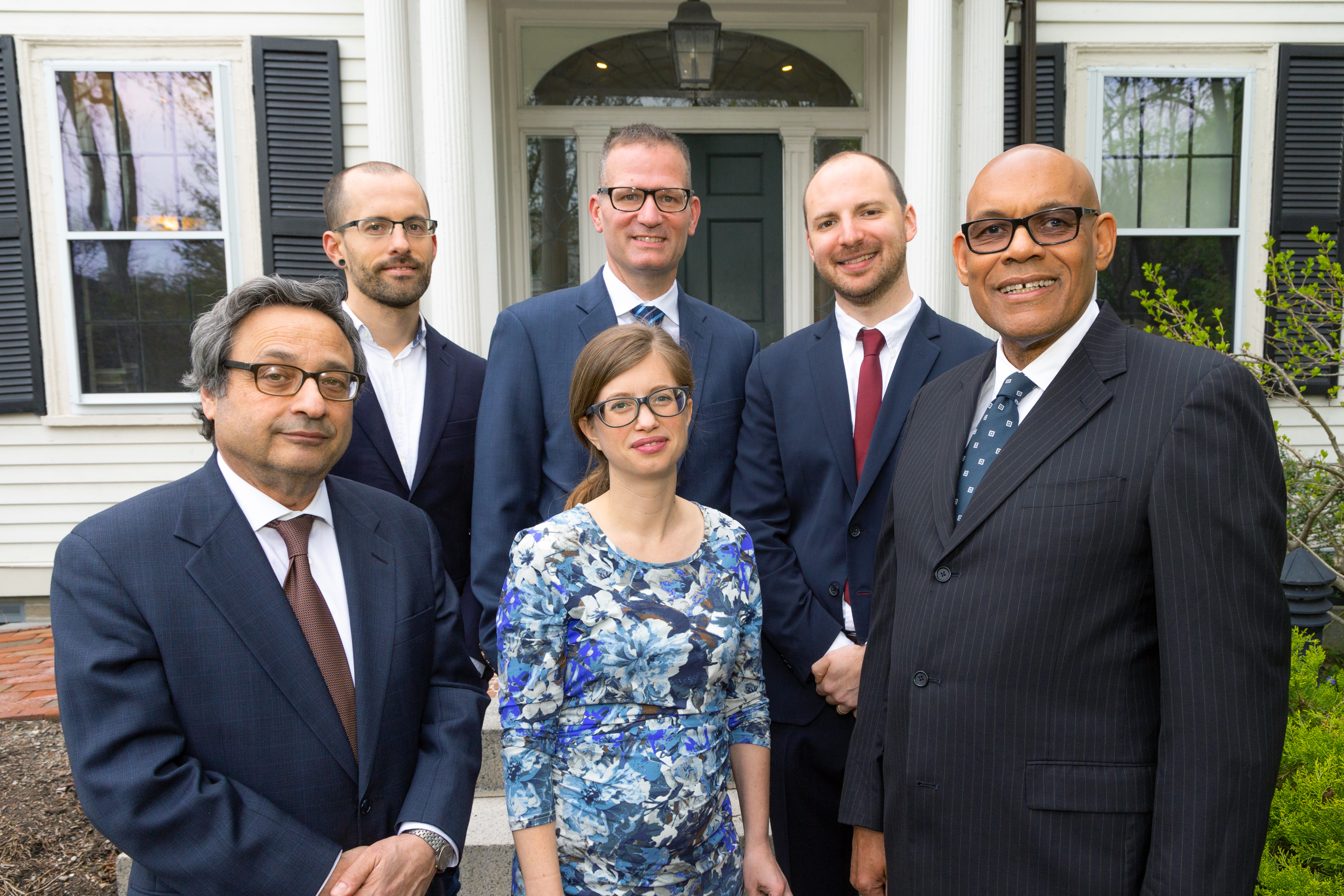2019 Lukas Prize Project recipients, from left: Andrew Delbanco, Shane Bauer, Lauren Hilgers, Steven Dudley, Maurice Chammah and Jeffrey C. Stewart