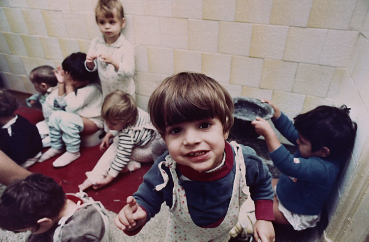 Orphans in Bucharest, Romania, in 1991