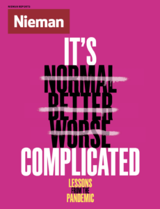 Nieman Reports Cover for Summer-Fall 2021 issue